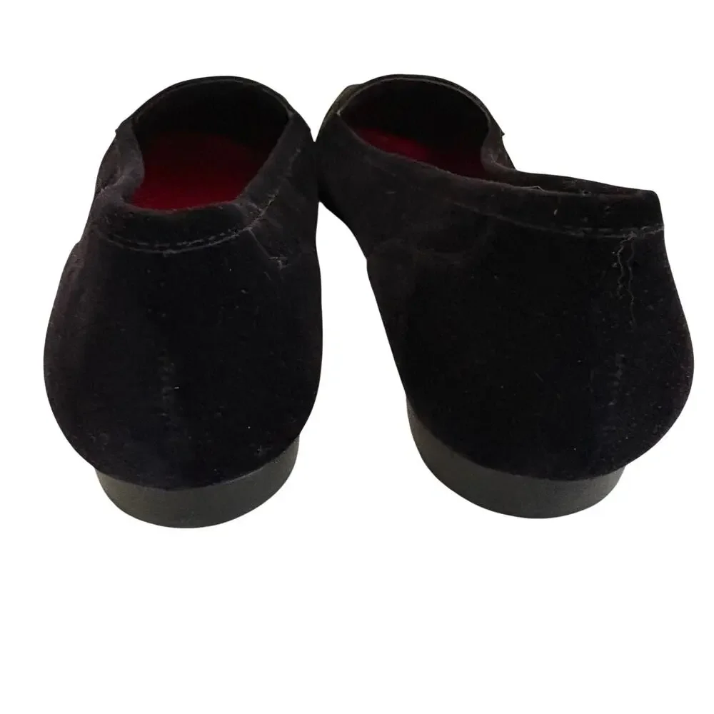 Enzo Angiolini Liberty Velvet Leather Satin Soutache Loafer Ballet Flats
